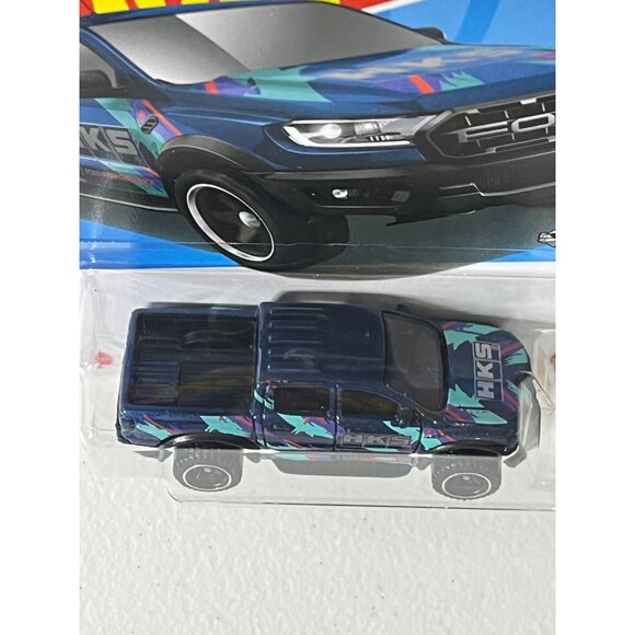 Hot Wheels 2024 Ford Ranger Raptor HW Hot Trucks 2/10 Blue Diecast NOC - Picture 6 of 9